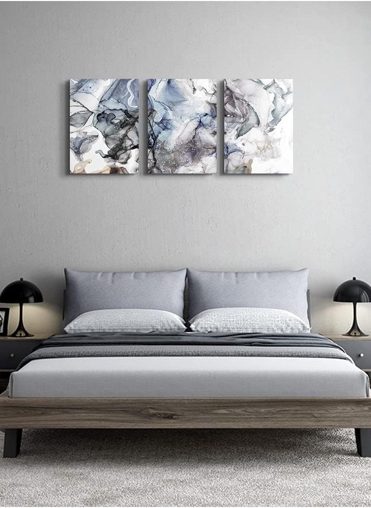 Decorior - Artistic Tableau Modern 3 Pieces 42x90cm 30mm Raised - High-Quality Digital Printing - UV Coating for Color Protection - Easy Installation with Self-Adhesive - Elegant Home, Office, and Gift Decor - Image 1