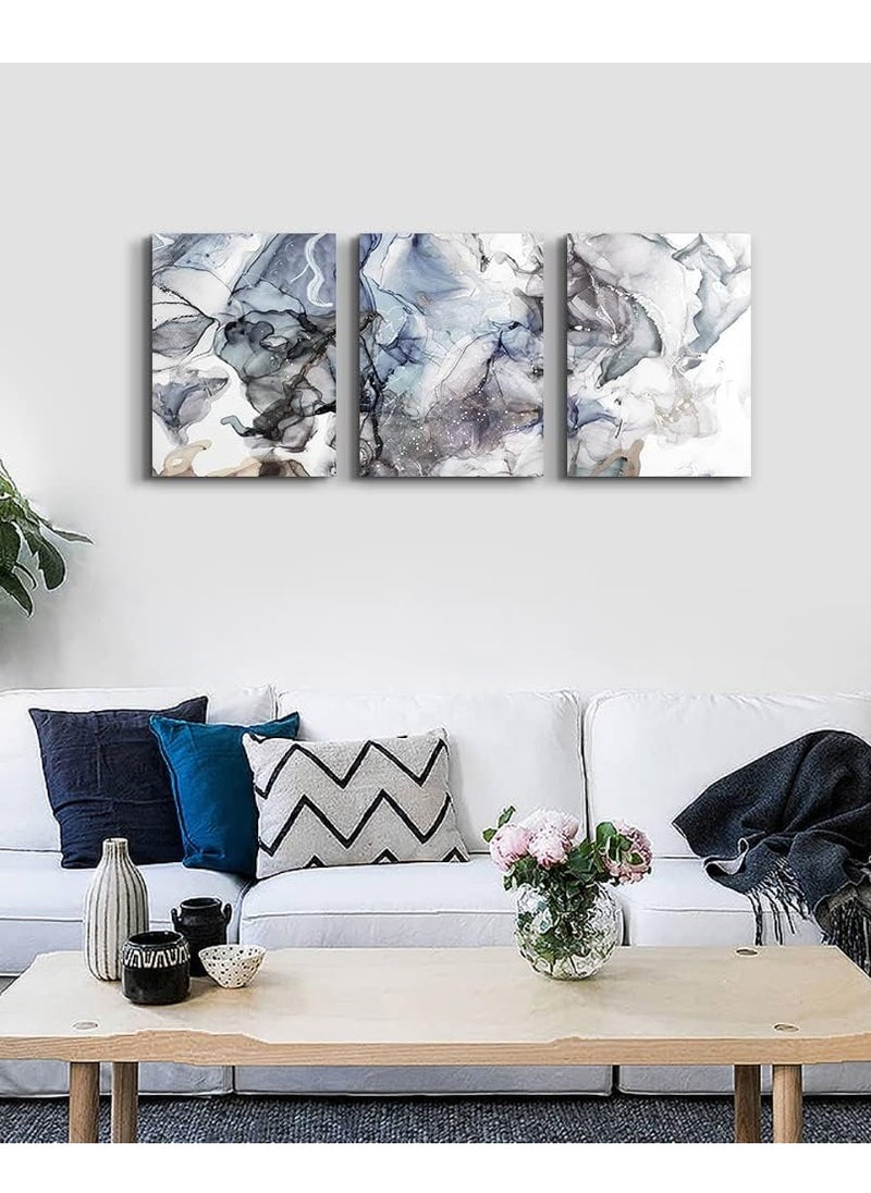 Decorior - Artistic Tableau Modern 3 Pieces 42x90cm 30mm Raised - High-Quality Digital Printing - UV Coating for Color Protection - Easy Installation with Self-Adhesive - Elegant Home, Office, and Gift Decor - Image 1