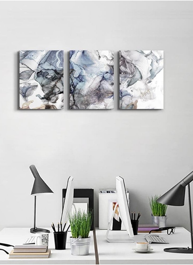 Decorior - Artistic Tableau Modern 3 Pieces 42x90cm 30mm Raised - High-Quality Digital Printing - UV Coating for Color Protection - Easy Installation with Self-Adhesive - Elegant Home, Office, and Gift Decor - Image 1