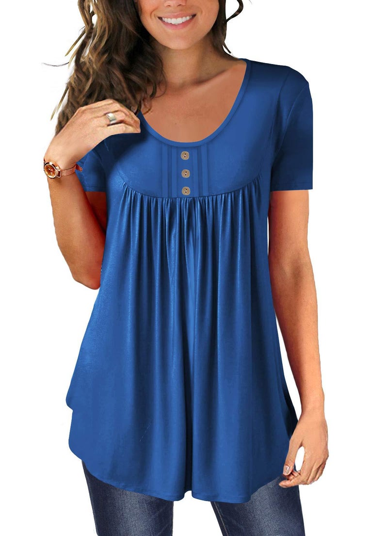 New Women''s 2022 Spring and Summer New Printed Round Neck T-shirt and Short Sleeve Loose Top T-shirt - Image 1