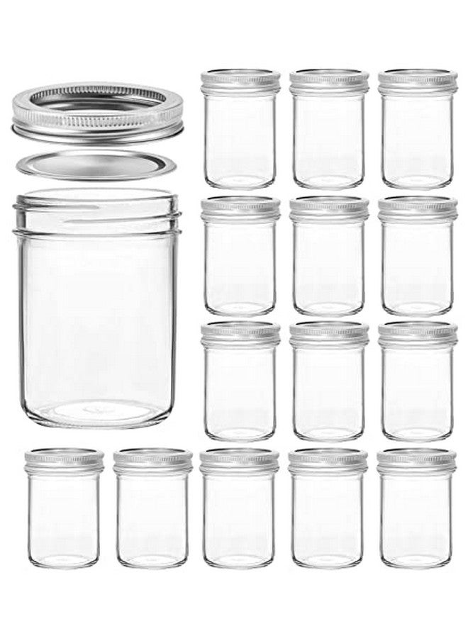 VERONES Mason Jars 8 OZ, 8 OZ Canning Jars Jelly Jars With Regular Lids, Ideal for Jam, Honey, Wedding Favors, Shower Favors - Image 1