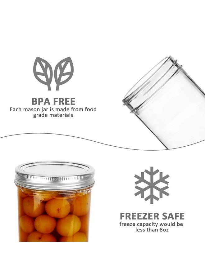 VERONES Mason Jars 8 OZ, 8 OZ Canning Jars Jelly Jars With Regular Lids, Ideal for Jam, Honey, Wedding Favors, Shower Favors - Image 4