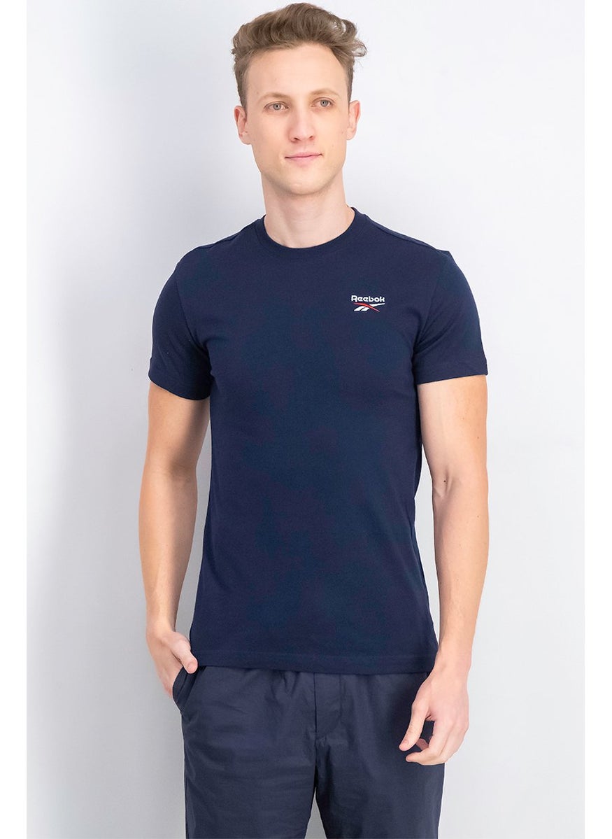 Reebok Men Sportswear Fit Short Sleeves Training T-shirt, Navy  - Image 1