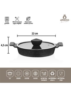 Astral Granite 6 Piece Cast Iron Pan (Omelette) Set with Glass Lid - pzsku/Z69A18B5F2EBAB5C55647Z/45/_/1728061654/096d17a7-0c12-4b87-883c-fdb4c4fd4382