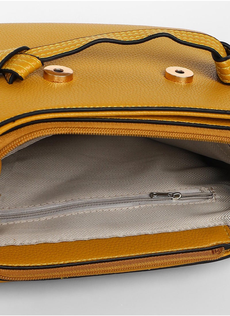 Haute Sauce - Women's The Cruise Hand Bag - Mustard Yellow - Image 1