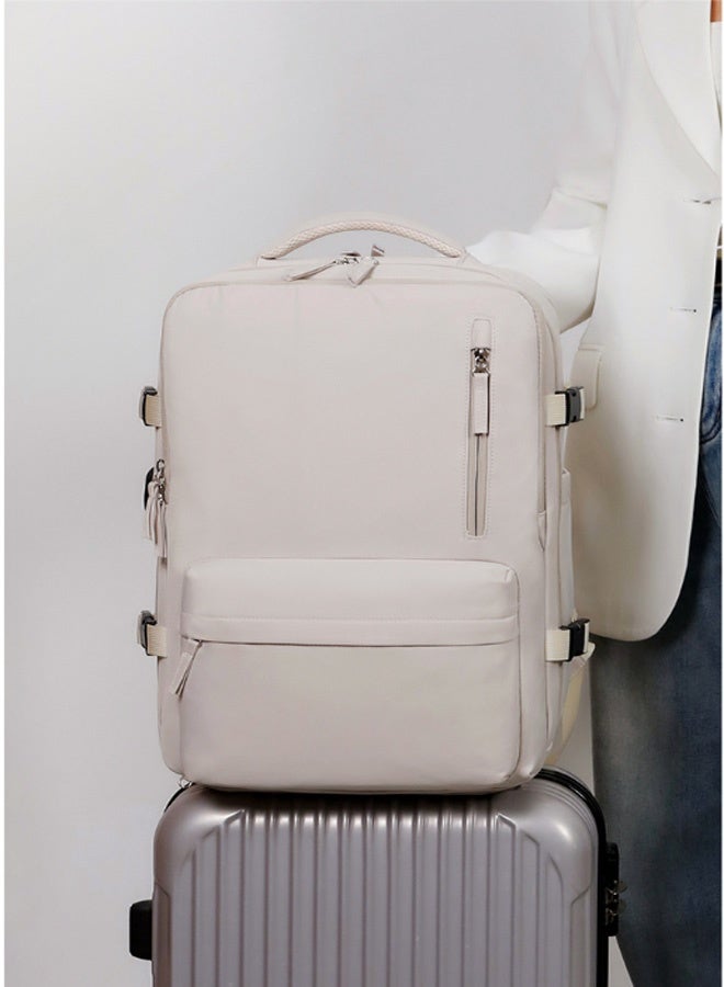 Royal Extra Large 55L Travel Laptop Backpack ,  Water Resistant College School Computer Bag for 17 Inch Laptop and Notebook, Airline Approved Business Work Bag  Anti Theft Computer Bag Work College School Bookbags Gifts,for Men Women (off white)  - Image 5