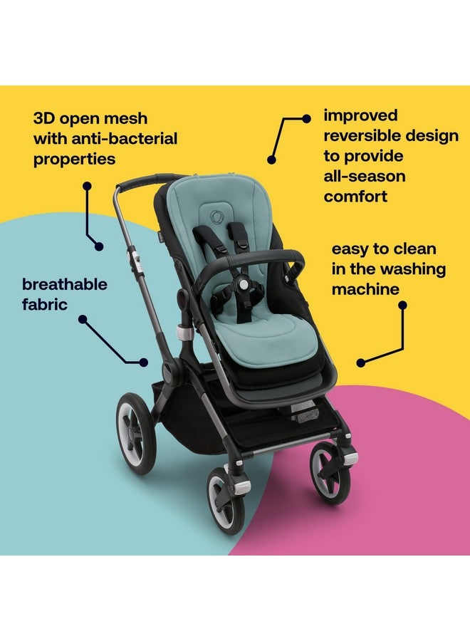 بوجابو بطانة مقعد مريحة مزدوجة من Bugaboo قابلة للعكس بالكامل لتنظيم درجة حرارة الجسم، متوافقة مع جميع عربات Bugaboo - أسود داكن - Image 3