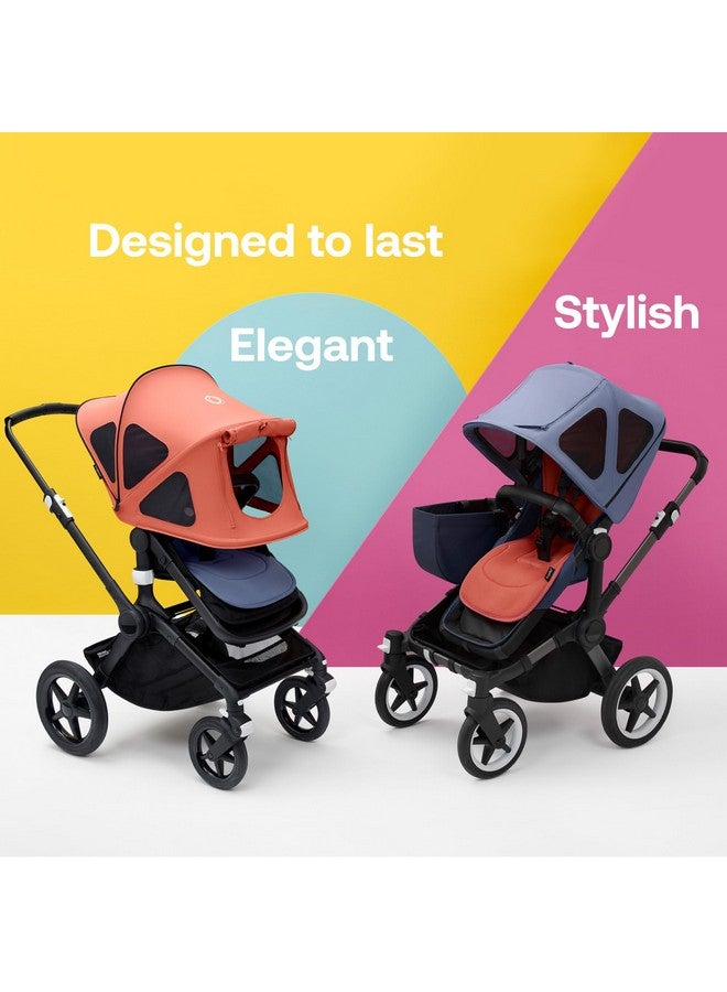 بوجابو بطانة مقعد مريحة مزدوجة من Bugaboo قابلة للعكس بالكامل لتنظيم درجة حرارة الجسم، متوافقة مع جميع عربات Bugaboo - أسود داكن - Image 4