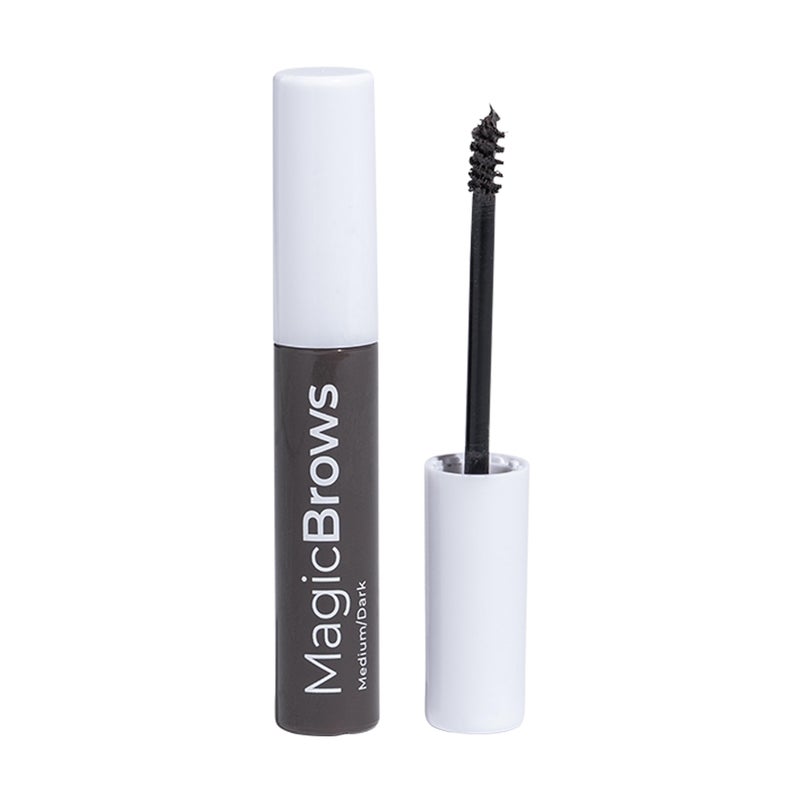 MCoBeauty - Magic Brows - Dark Brown Brow Gel - 3-in-1 Tinted Volumizing Eyebrow Gel - Tints, Fills and Holds - Includes an Eyebrow Spoolie Brush - For Natural Looking Finish - Stocking Stuffers - Image 2
