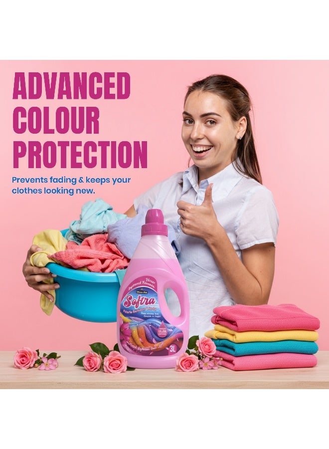 Silver Pot 18 L Fabric Softener Liquid Concentrate - Fresh Floral Scent, Pink - 6 Packs of 3L  - Protects Color - Gentle on Fabric - Makes Clothes Soft, Fresh & Shiny - Image 3