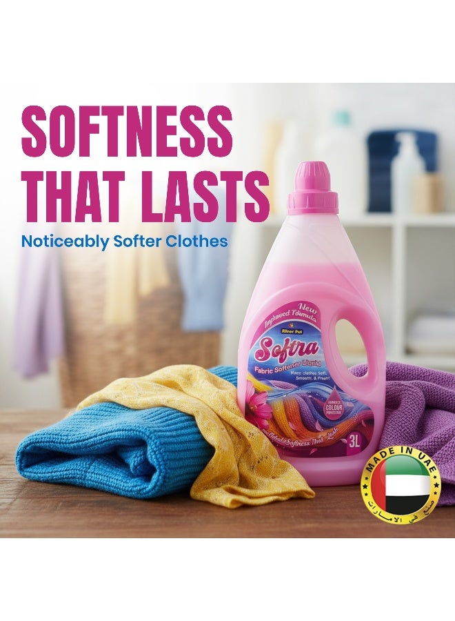 Silver Pot 18 L Fabric Softener Liquid Concentrate - Fresh Floral Scent, Pink - 6 Packs of 3L  - Protects Color - Gentle on Fabric - Makes Clothes Soft, Fresh & Shiny - Image 5