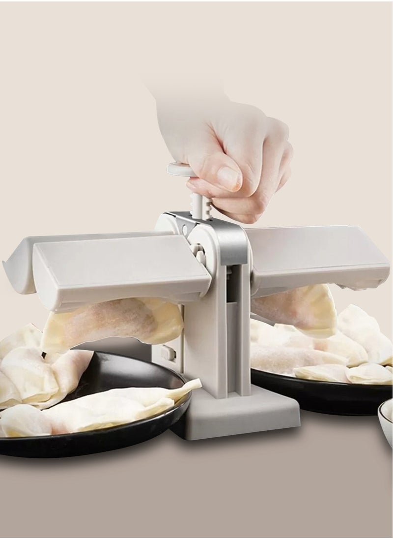 Asraar - Double Head Dumpling Molder – Efficient Dumpling Maker with Dual Molding Design, Easy-to-Use Kitchen Tool for Quick Dumpling Preparation, Ideal for Making Dumplings, Ravioli, and Pastries – Durable & Lightweight Food-Grade Material – White - Image 1