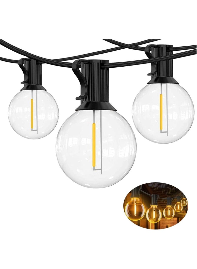 Plug String Lights 15m with 15 Vintage LED Bulbs – Warm White, Shatterproof, Weatherproof Outdoor Lighting for Patio, Garden & Backyard - Image 3