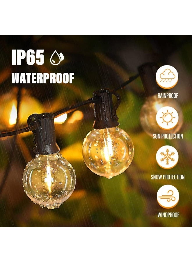 Plug String Lights 15m with 15 Vintage LED Bulbs – Warm White, Shatterproof, Weatherproof Outdoor Lighting for Patio, Garden & Backyard - Image 2