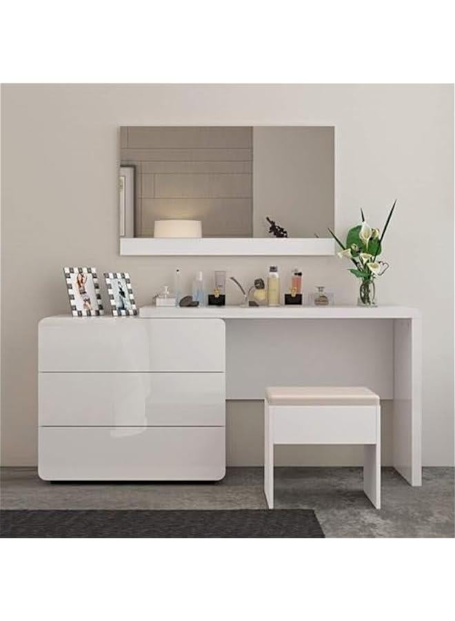 HOOKOR Glitter Glossy White Contact Paper Kitchen Cabinet Wallpaper Peel and Stick Counter Top Adhesive Waterproof Contact Paper for Countertops Removable Vinyl Wrap for Furniture (40CMx5M) - Image 2