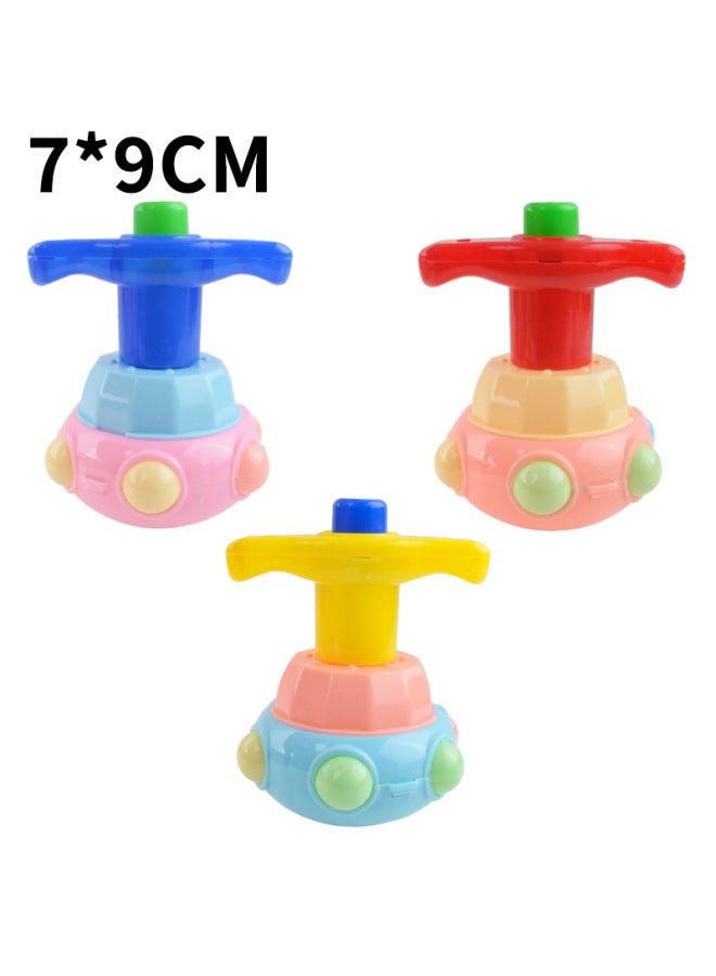 Children's Luminous Toy Lotus Gyro Colorful Flash Music Gyro Toy Small Gift Night Market Stall Wholesale-Color:Lotus Glowing Gyro - Random Color  (no Music)  - Image 1