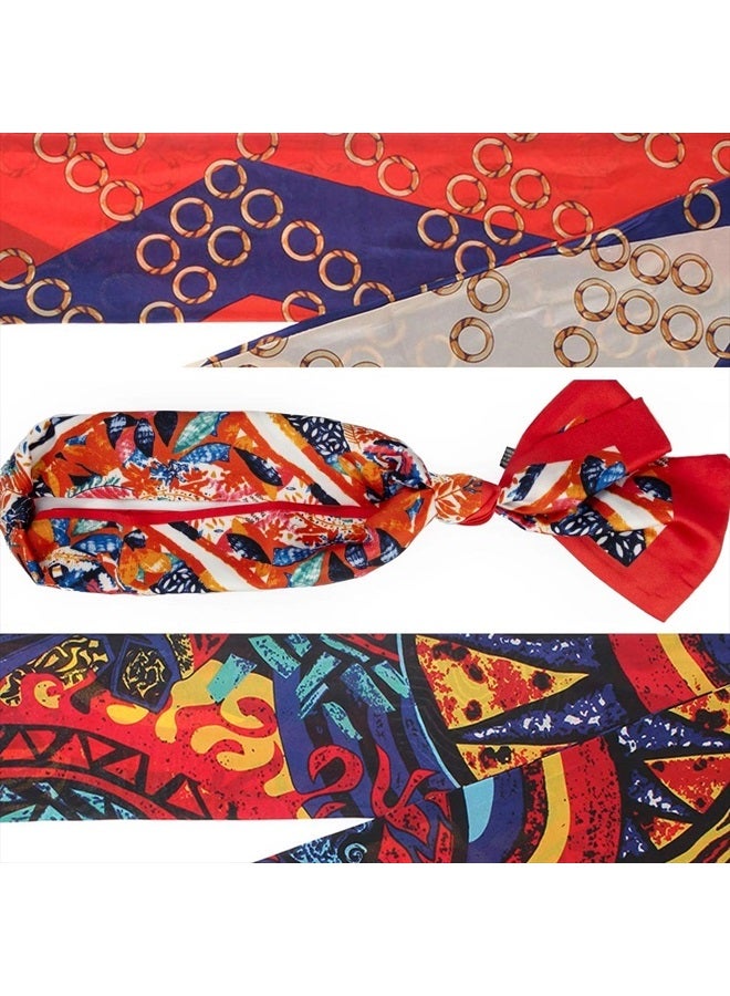 Xtrend 3Pcs Satin Edge Laying Scarf Wrap for Lace Wigs Silk HeadBand Scarf For Hair Wrapping At Night Fashion Headband for Yoga Sport Makeup Handbags Double Sided Stain Headwrap Scarf Tie - Image 2