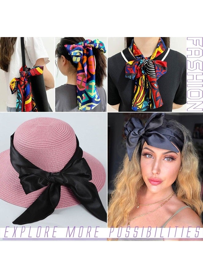 Xtrend 3Pcs Satin Edge Laying Scarf Wrap for Lace Wigs Silk HeadBand Scarf For Hair Wrapping At Night Fashion Headband for Yoga Sport Makeup Handbags Double Sided Stain Headwrap Scarf Tie - Image 4