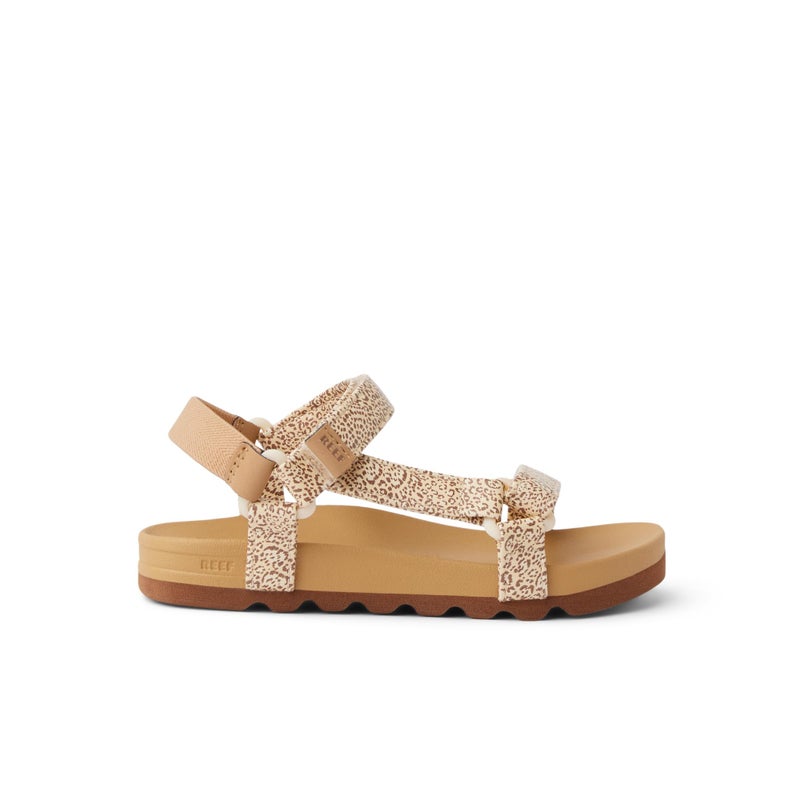 REEF Toddler/Little Kid Rem Hi Platform Sandal, Soft and Supportive Footbed, Adjustable Straps, Ditsy Cheetah, 5 - Image 4