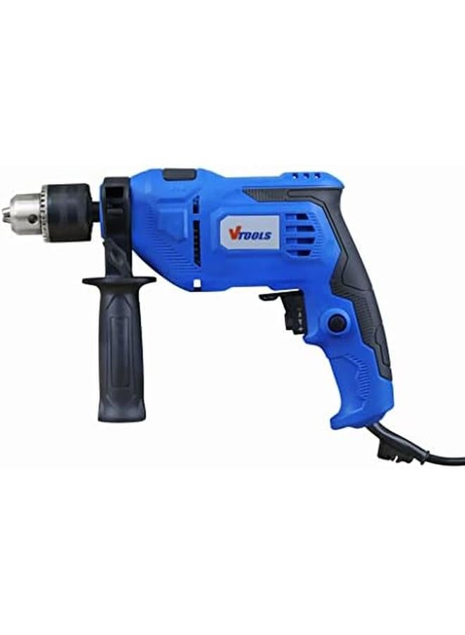 VTOOLS 500 Watt 13 Mm Electric Impact Drill For Wood Concrete And Metal Drilling Blue Vt1106 - Image 2