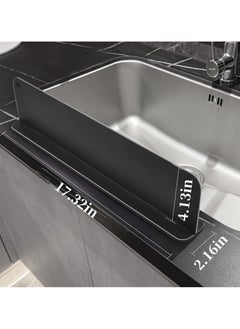 Generic Silicone Sink Splash Guard with Suction Cup, 17.3 x 4.1 Inch Black Splatter Screen for Kitchen, Versatile Sink Splash Protector, Easy to Install  - Image 5