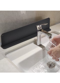 Generic Silicone Sink Splash Guard with Suction Cup, 17.3 x 4.1 Inch Black Splatter Screen for Kitchen, Versatile Sink Splash Protector, Easy to Install  - Image 2