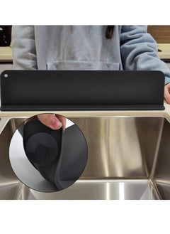 Generic Silicone Sink Splash Guard with Suction Cup, 17.3 x 4.1 Inch Black Splatter Screen for Kitchen, Versatile Sink Splash Protector, Easy to Install  - Image 3