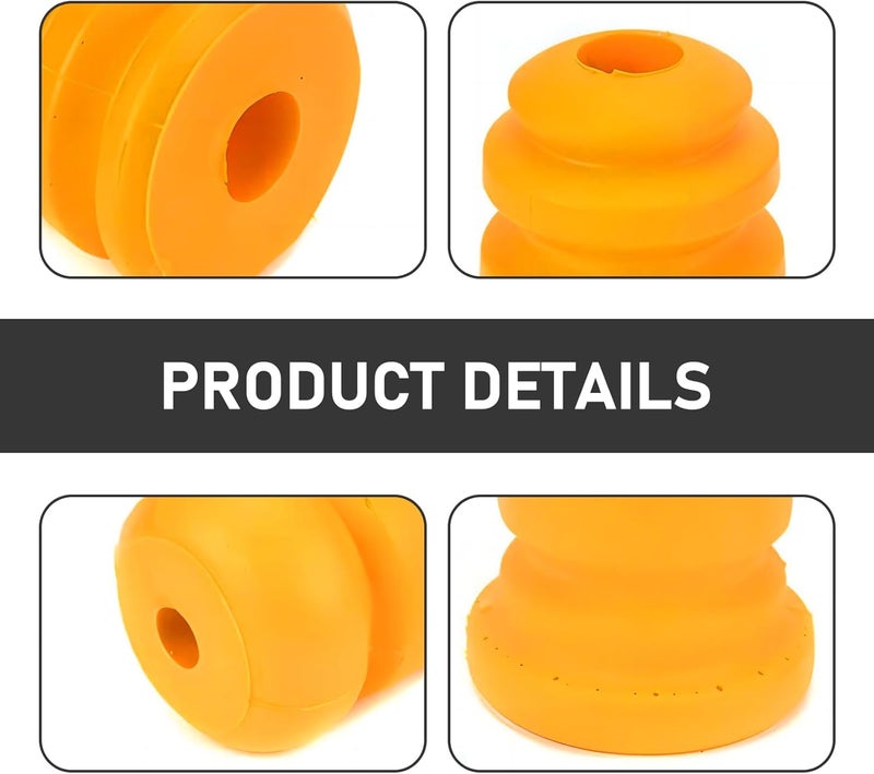 Crynod Pack-4 Car Front Lower Suspension Bump Rubber Pads, Original OE Replacement 15153958 15039397, Control Arm Bumper Shock Absorbing Blocks, Compatible with Cadillac Chevrolet GMC (Yellow) Simple practical structure - Image 4
