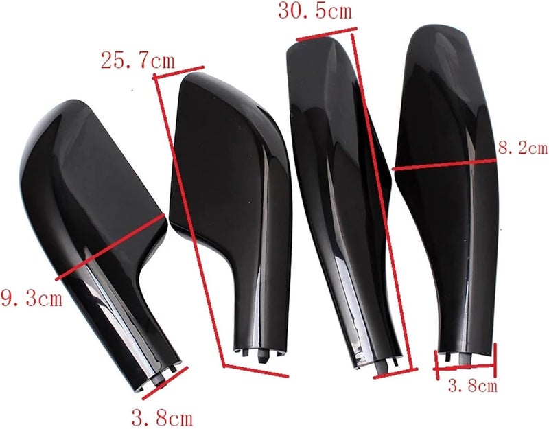 Wivplex 4PCS Black ABS Roof Rack Bar Rail End Covers for Toyota Land Cruiser - Image 2