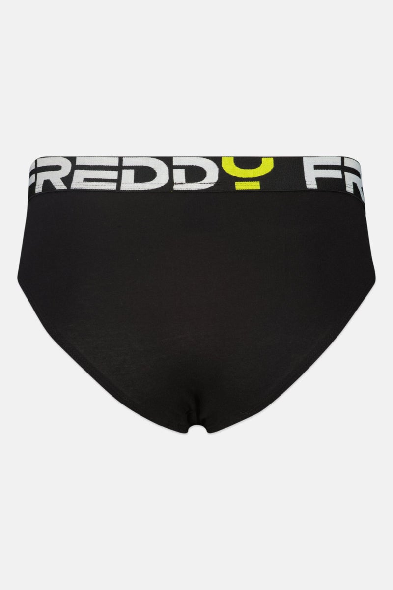 FREDDY سروال داخلي للرجال بشعار العلامة التجارية، أسود - Image 2