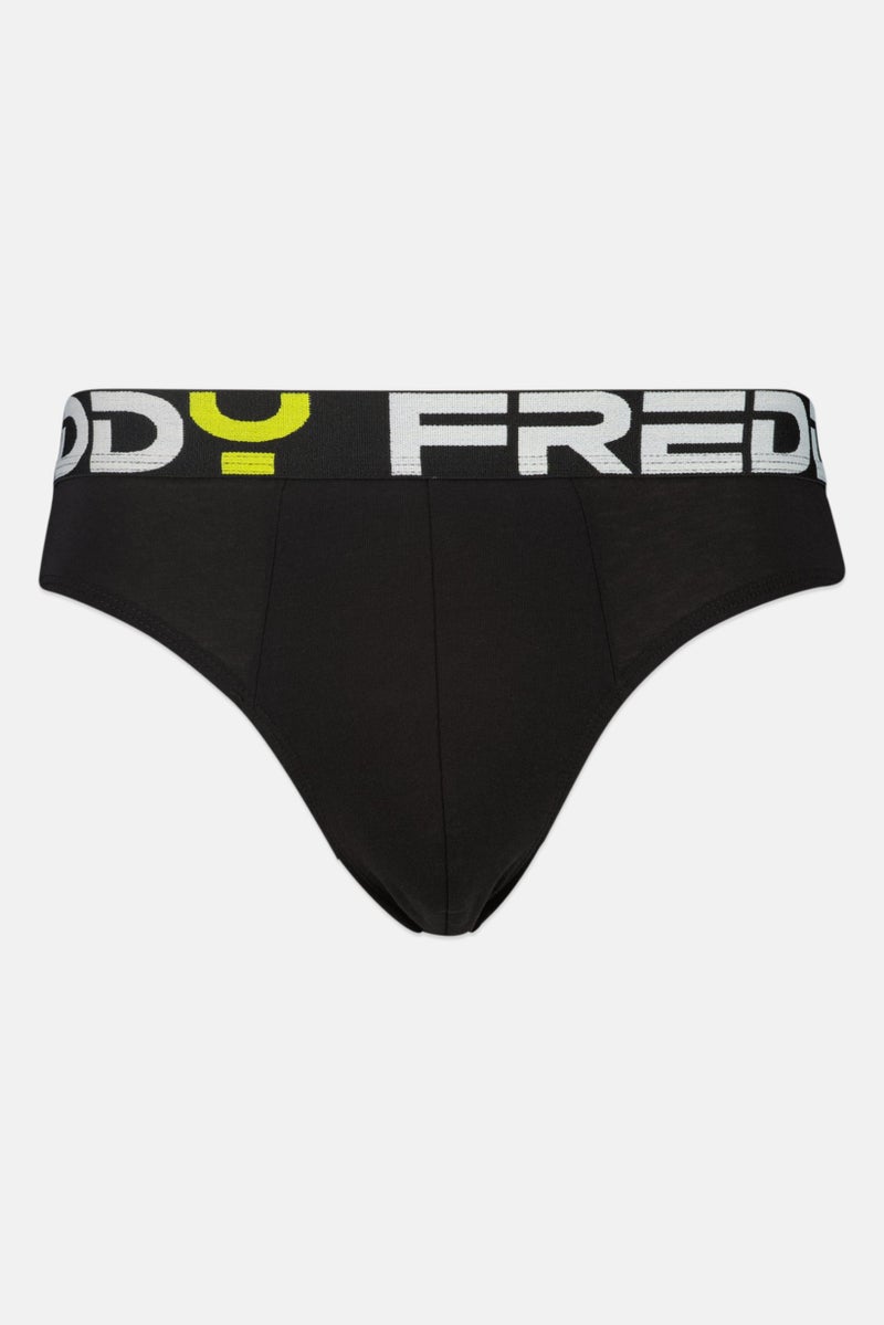 FREDDY سروال داخلي للرجال بشعار العلامة التجارية، أسود - Image 1