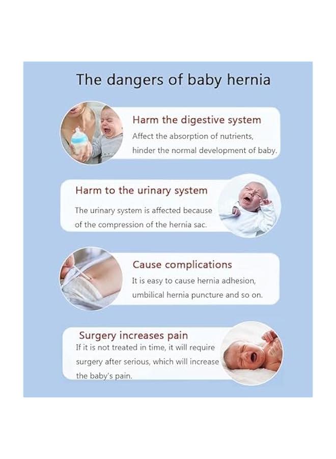 Gonice Baby Umbilical Hernia Belt, baby Belly on Band Infant Belly Wrap Abdominal Binder Hernia Truss Support Adjustable Navel Belly Band Newborn Umbilical Cord Blue - Image 4