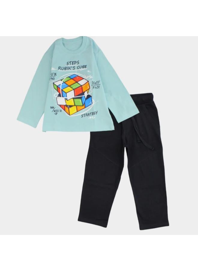 Dream Rubik Cube Long-Sleeved Pajama - Image 1