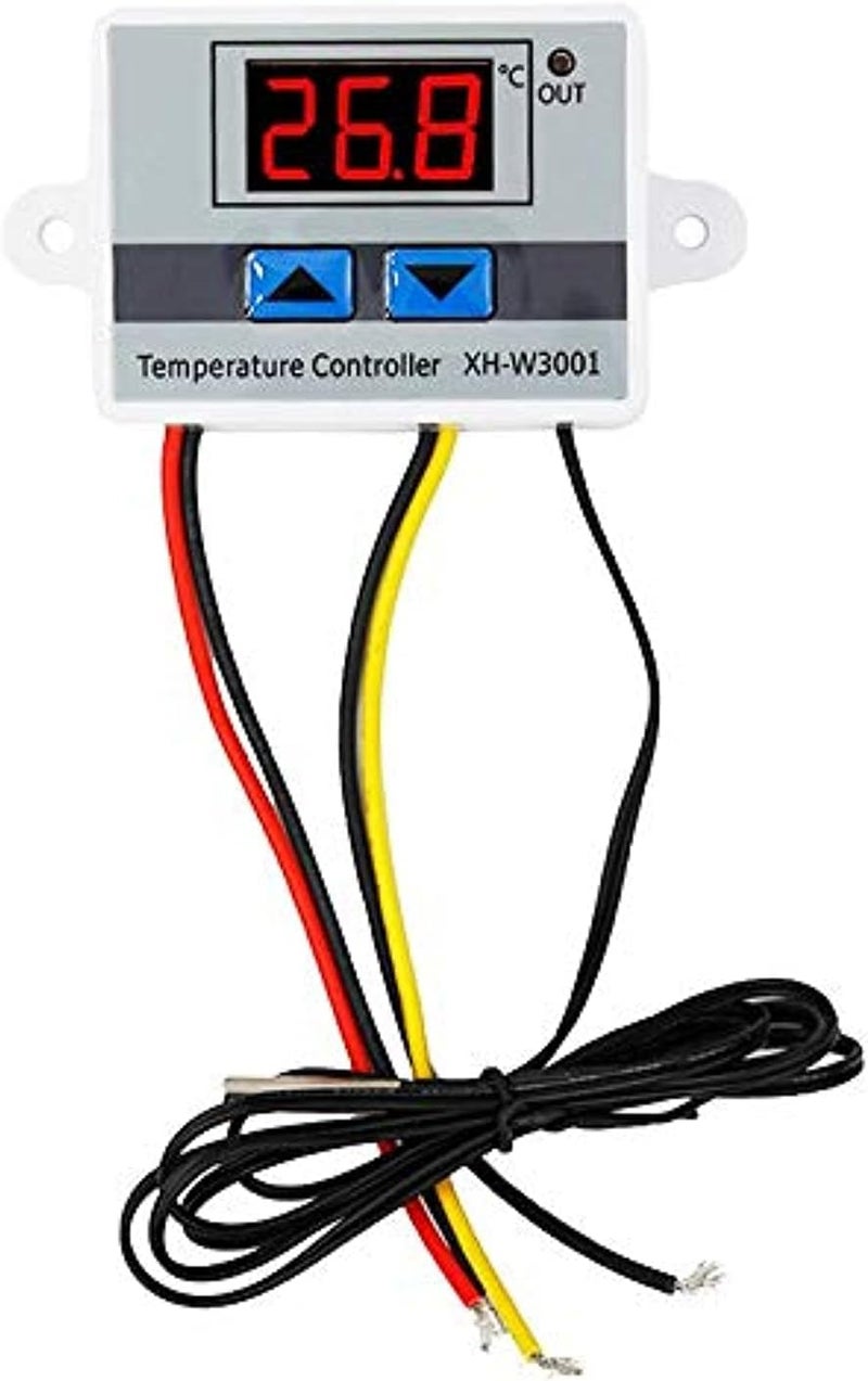 CentIoT - XH-W3001 AC 110 to 220V 10A 1500W - LED Digital Temperature Controller Thermostat for incubator - with waterproof NTC Sensor - Image 1