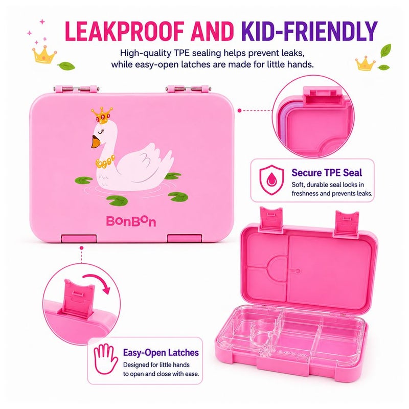BonBon - 4-6 Compartment Lunchbox - Swan - Image 4