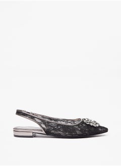 Women's Embellished Slingback Slip On Ballerina Shoes Ramadan Collection