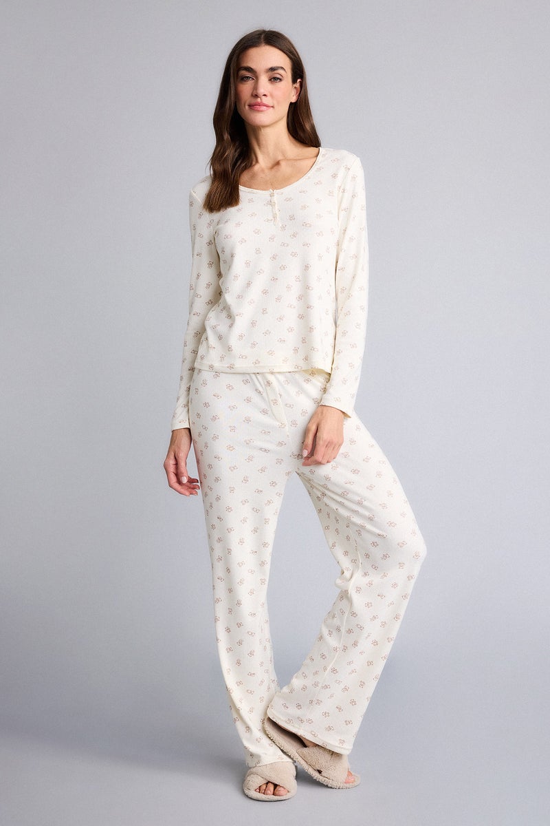 ديفاكتو طقم قصة عادية كم طويل - قطعتين - Image 3