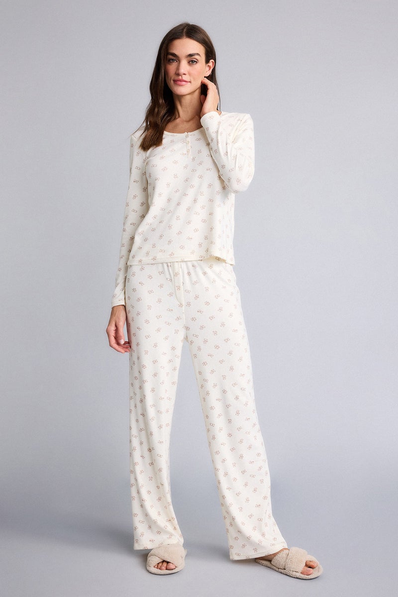 ديفاكتو طقم قصة عادية كم طويل - قطعتين - Image 2