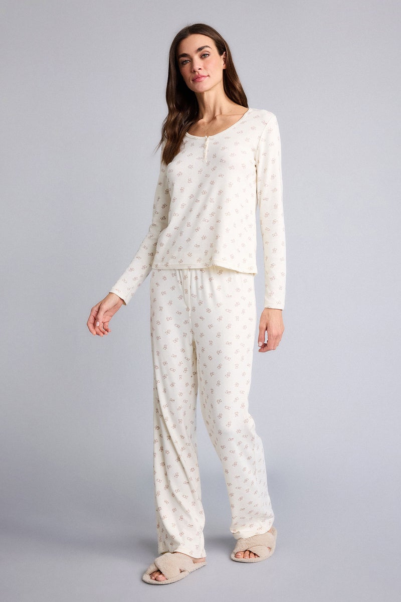 ديفاكتو طقم قصة عادية كم طويل - قطعتين - Image 1