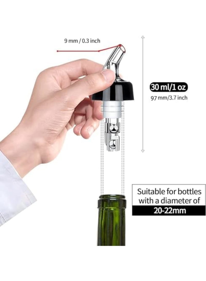 Barakah صنبور زجاجة قياس تلقائي - موزع مشروبات قياس سريع أدوات منزلية ومطعم عبوة من 4 - 1 أونصة / 30 مل (شفاف) - Image 3