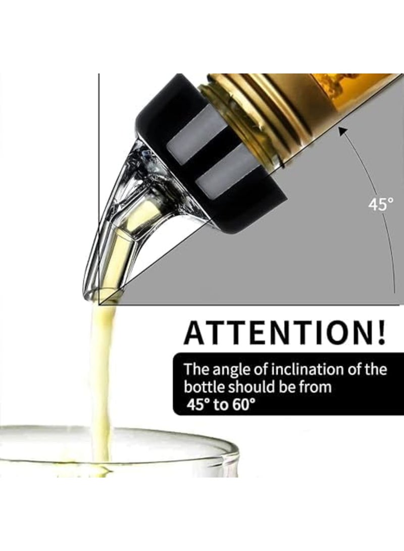 Barakah صنبور زجاجة قياس تلقائي - موزع مشروبات قياس سريع أدوات منزلية ومطعم عبوة من 4 - 1 أونصة / 30 مل (شفاف) - Image 5