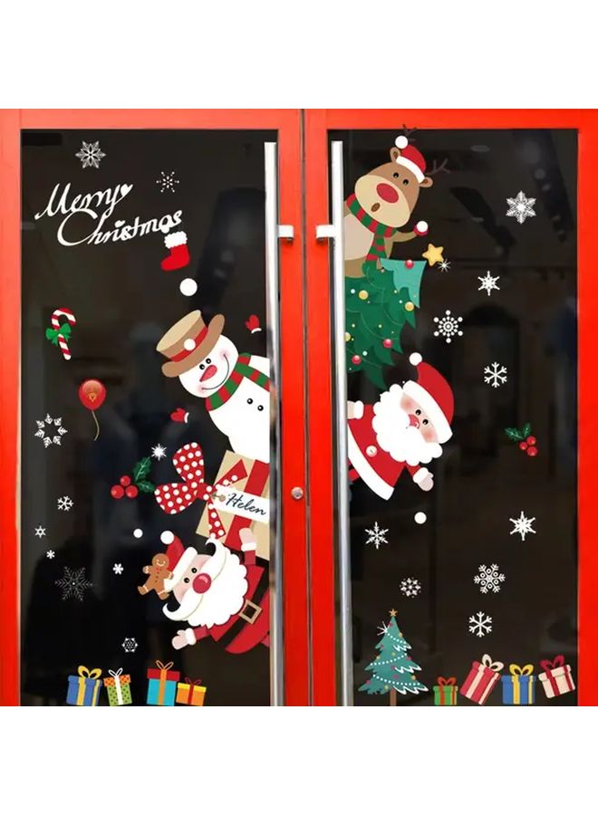 Christmas Window Decals 4pcs A02 Color Santa Claus Tree Holiday Decorations - Image 4