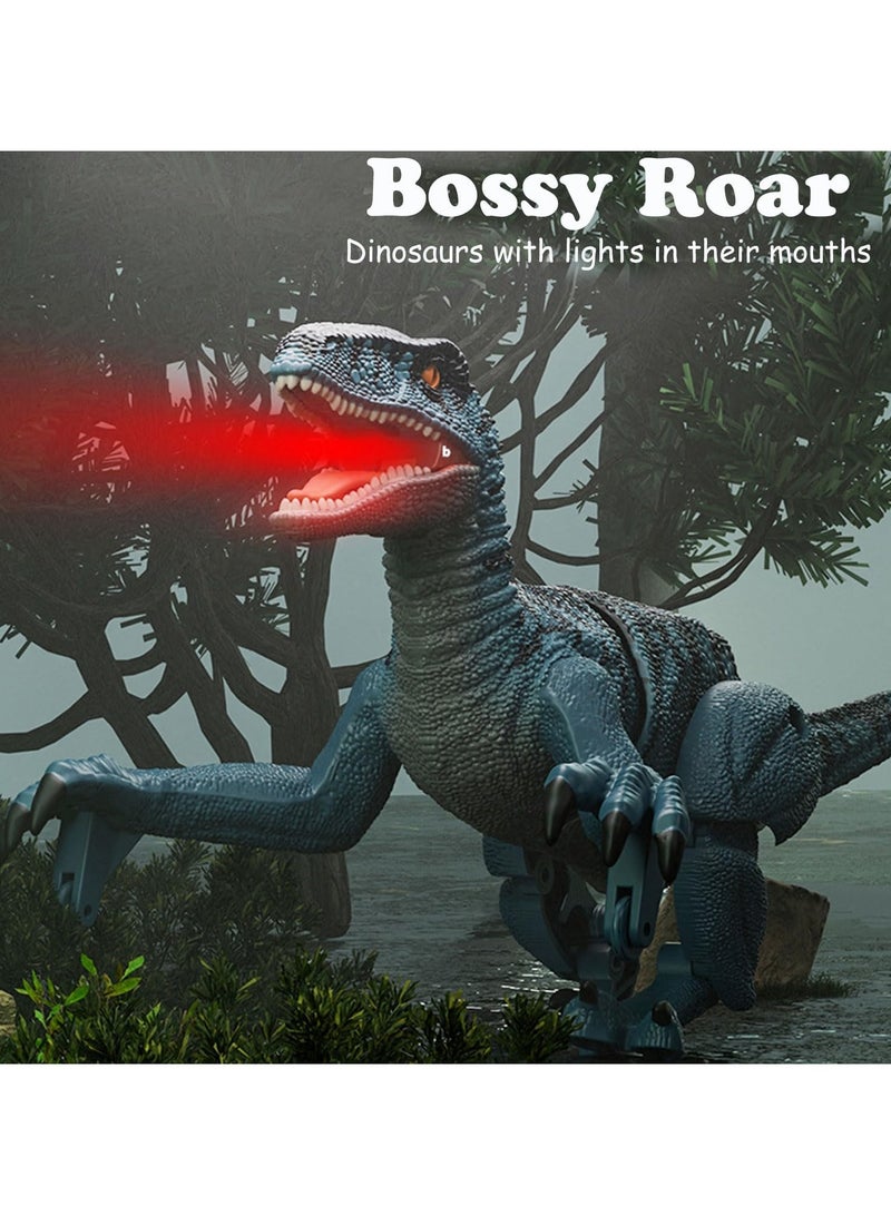 جورونب ديناصور تحكم عن بعد للأطفال الأولاد والبنات، ألعاب تعليمية إلكترونية تعمل بالتحكم عن بعد بتردد 2.4 جيجاهرتز مع رأس يهز العين ثلاثي الأبعاد وأصوات هدير، ألعاب داخلية للأطفال من سن 3 4 5 6 7 8 9 10 سنوات - Image 2