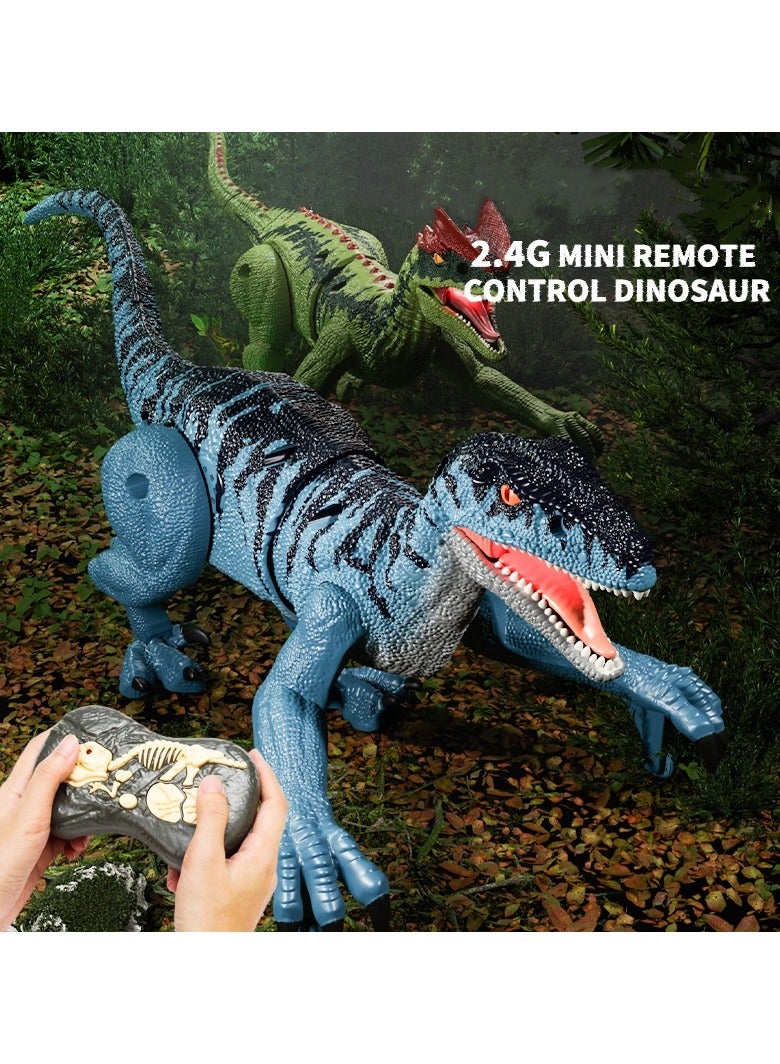 جورونب ديناصور تحكم عن بعد للأطفال الأولاد والبنات، ألعاب تعليمية إلكترونية تعمل بالتحكم عن بعد بتردد 2.4 جيجاهرتز مع رأس يهز العين ثلاثي الأبعاد وأصوات هدير، ألعاب داخلية للأطفال من سن 3 4 5 6 7 8 9 10 سنوات - Image 3