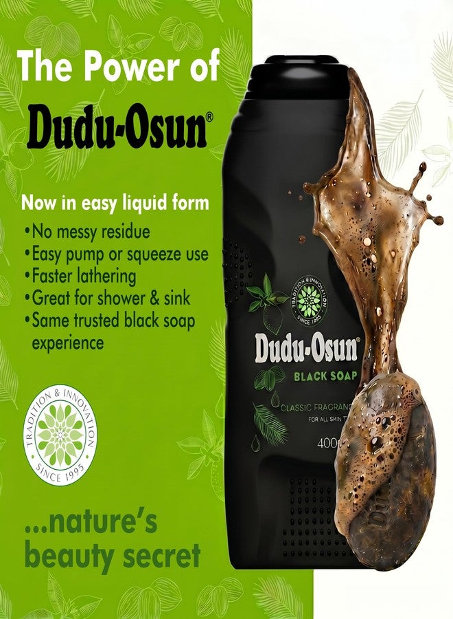 Dudu-Osun Liquid Black Soap 400ml (14 oz) - New! With Shea Butter, Aloe, Osun & Honey - No Added Colors - Original Authentic African Black Soap - Image 4