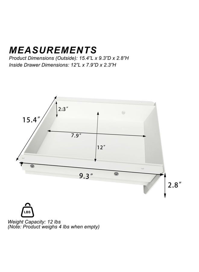 Gaxomo Under Desk Storage Drawer 02 White - Image 2