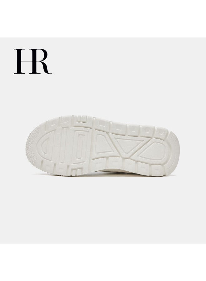Hrhr Women's White Sneakers  Spring New Versatile Plush Casual Shoes - Image 2