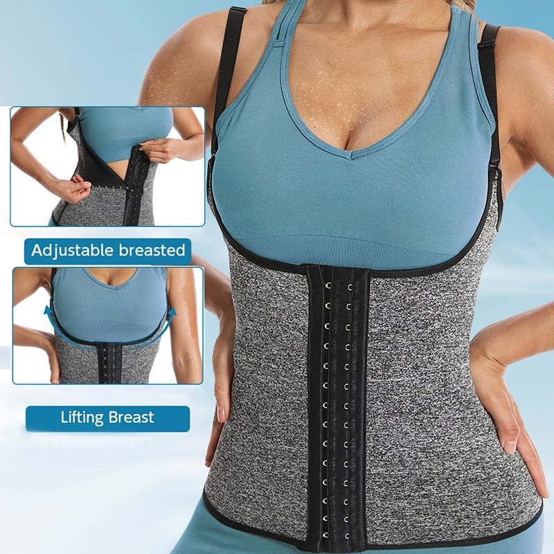 Postpartum Waist Trainer Grey Shapewear Belt For Sweat Absorption - Image 5