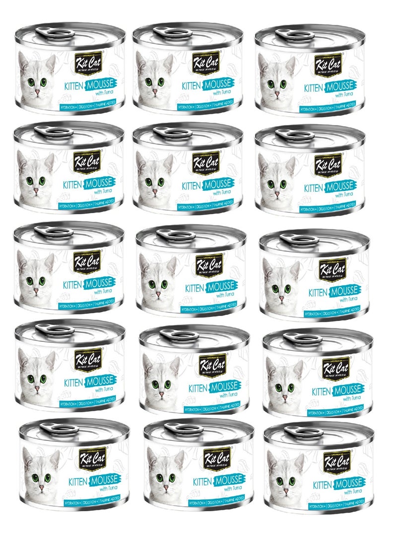 Kit Cat 15 قطعة موس قطط مع التونة 80 جرام - Image 1