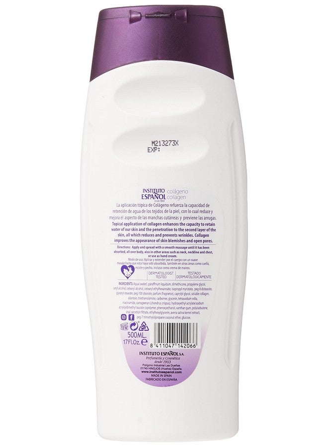 Instituto Espanol Avena Instituto Espanol Collagen Body Regeneration Softens Moisturizes Locion De Colageno 500Ml - Image 2